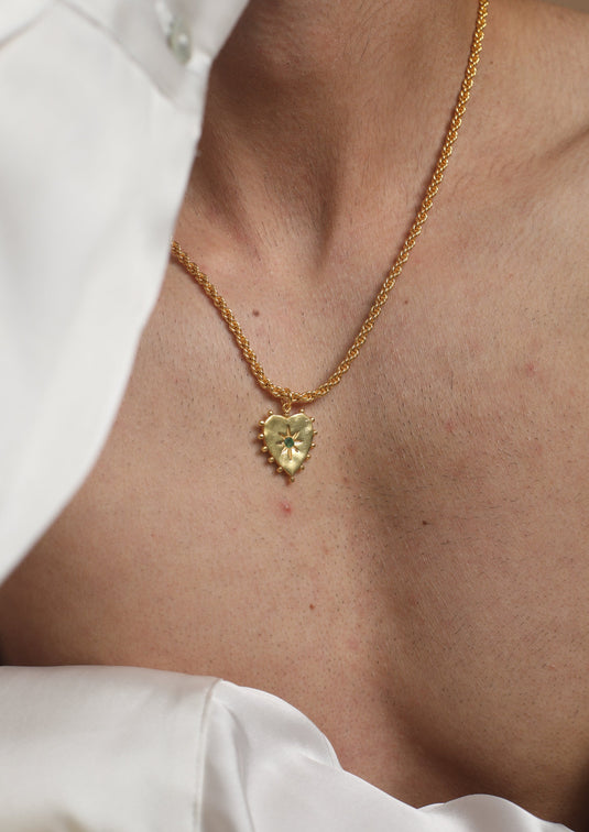 Fitzgerald Pendant With Chain - Emerald