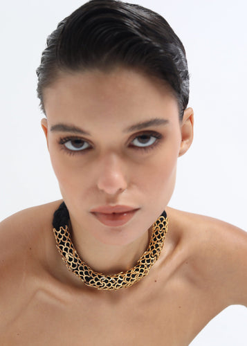 Obsidian Mesh Choker