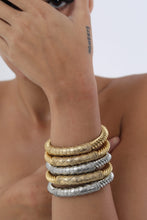 Load image into Gallery viewer, Helix Mixed Bangle Stack
