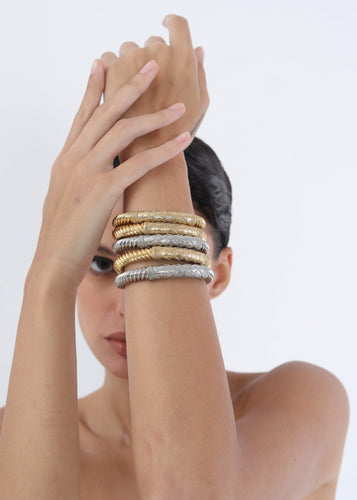 Helix Mixed Bangle Stack
