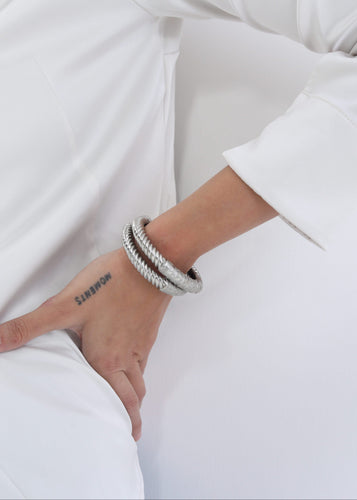 Helix Bangle Silver