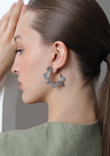 Load image into Gallery viewer, Cleo Midi Hoops Silver
