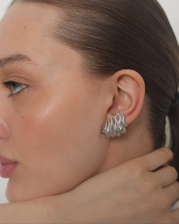 Wave Earrings Silver