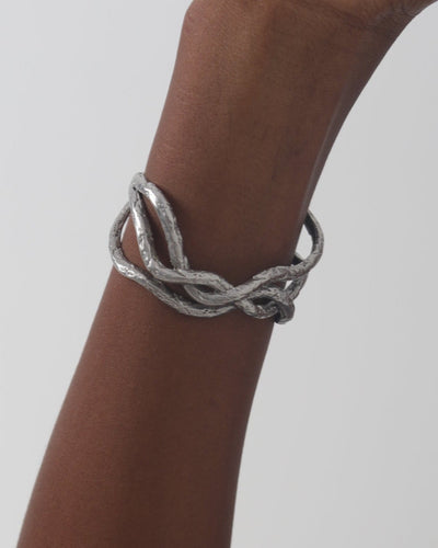 Entwined Bangle Silver