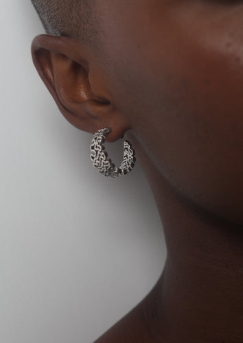 Hyacinth Hoops Silver