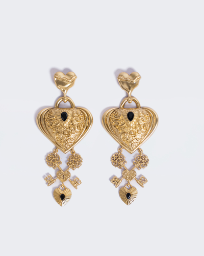 Cordelia Key Heart Earrings