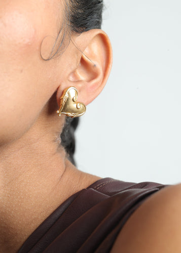 Heart Of Gold Studs