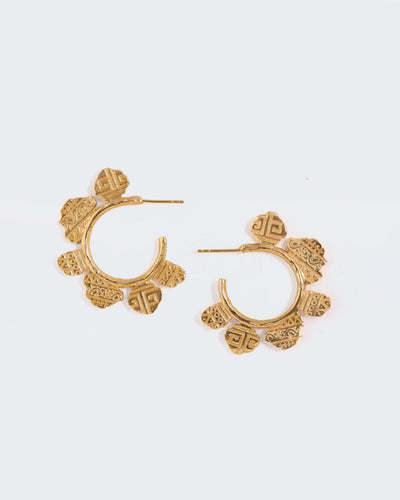 Cleo Midi Hoops Golden