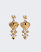 Load image into Gallery viewer, Cordelia Key Heart Earrings
