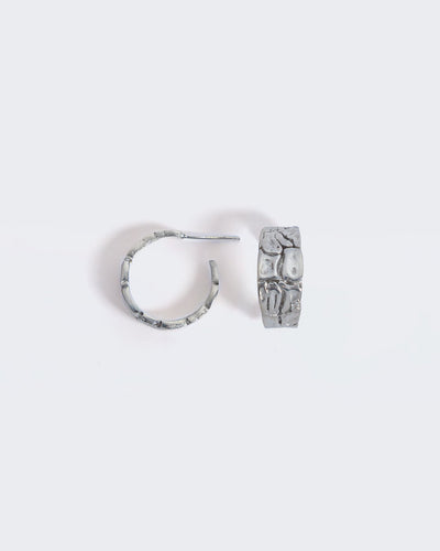Kingtsugi Mini Hoops Silver