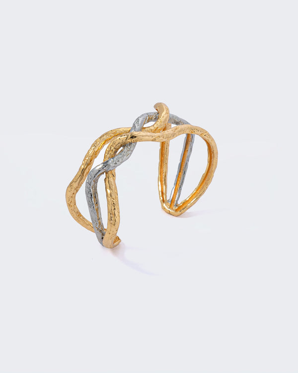 Entwined Bangle Two Tone