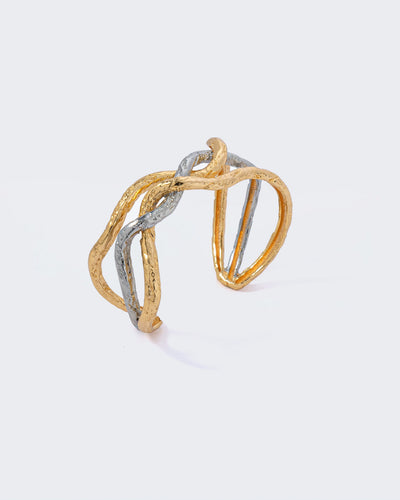 Entwined Bangle Two Tone