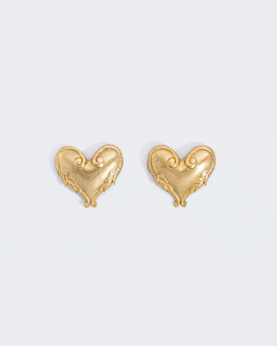 Heart Of Gold Studs