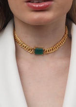 Load image into Gallery viewer, Cuban Cupid Choker - Green Onyx
