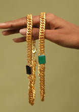 Load image into Gallery viewer, Cuban Cupid Choker - Green Onyx
